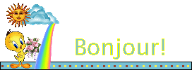 Gif animé bonjour Titi
